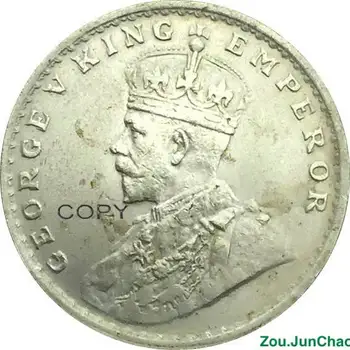 Монети на Индия Джордж V, Крал, Император и Една рупия 1911 Латунная Сребърна копирни монета, може да бъде изработени по поръчка в големи количества и от различни години